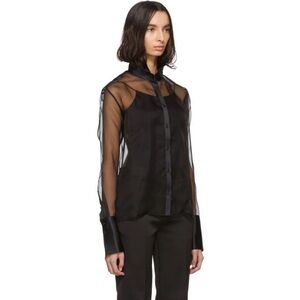 Gauge81 Black Sheer Blouse